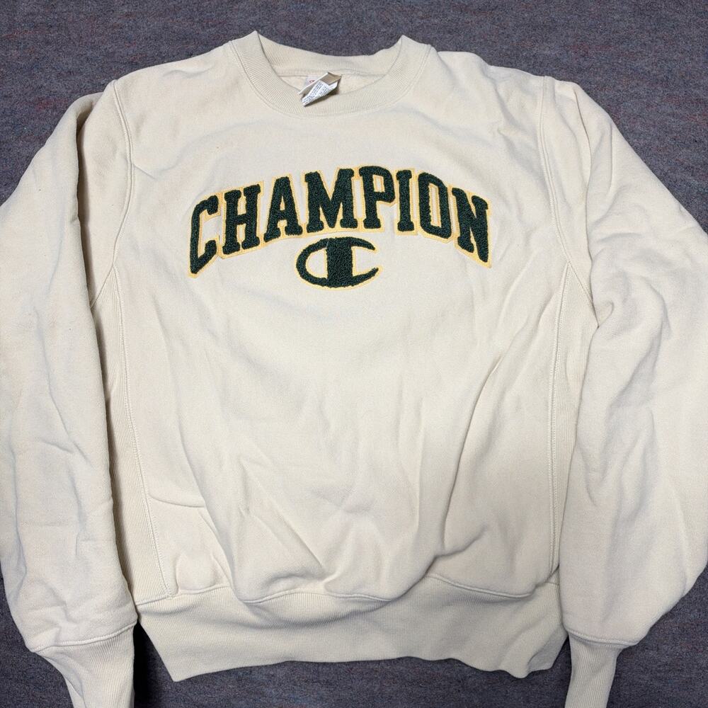 Vintage Champion Reverse Weave Mens Sweatshirt S Yellow Crewneck Oregon Ducks